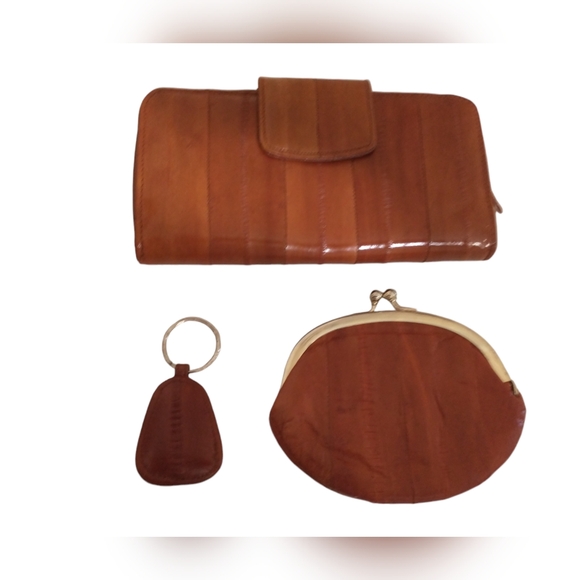 Vintage Lee Sands Eel Skin 3 Piece Set - Picture 1 of 13